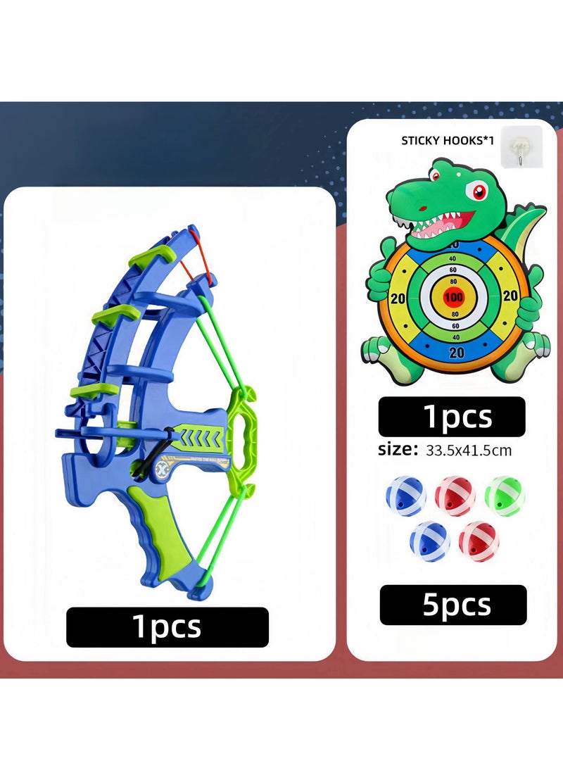 Target Shooting Games Kids Toys, Archery Toy Set, Safe Shooting Games Toys, 1 Dinosaur Bow and Arrow with 5 Sticky Balls for 4 5 6 7 8 9 Years Old Boys Girls Toy Set Gift  - Image 5