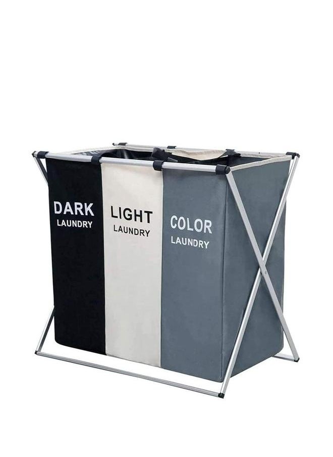 HOMESTAR Laundry Basket with Stainless Steel Frame, Foldable Collapsible Waterproof Laundry Basket, Laundry Hamper Bag Washing Bin Clothes Bag Organizer Storage Basket  - Image 4