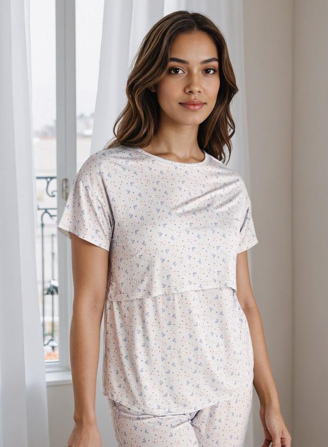 Splash FAV Printed Maternity Pyjama Set - Image 2