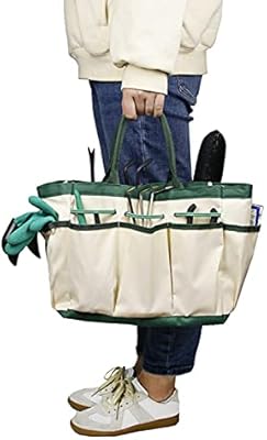 Fdit Fdit Garden Tote Bag, SingleÃ¢â‚¬â€˜Layer Garden Tote Bag Gardening Pruning Tool Storage Oxford Cloth Bag Heavy Duty  - Image 1