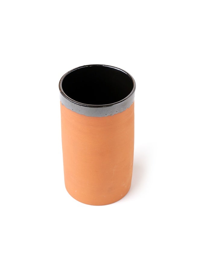 ARK Dirtique Handcrafted Clay Beer Glass | Half Glazed Terracotta Glass | Eco-Friendly | Natural Cooling Clay Glass for Beer & Mocktails | Durable, Leak-Proof & Chemical-Free | 450 ml - Image 2