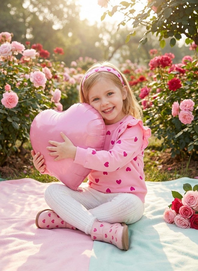 MINDSHELF Girls Valentines Sweatshirt Toddler Kids Long Sleeve T Shirt Heart Pullover Sweatshirts Crewneck Cotton Sweater Ruffle Holiday Clothes Size 5T - Image 5