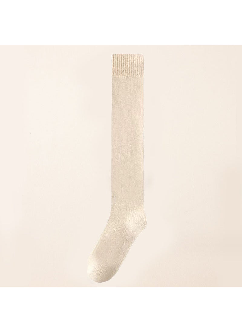 Generic ThickenedWarm Womens Mid-Calf Socks Winter Fleece Circle Comfortable High-Quality Calcetines Elegant Fashion Winter Socks Deep coffee  - Image 3