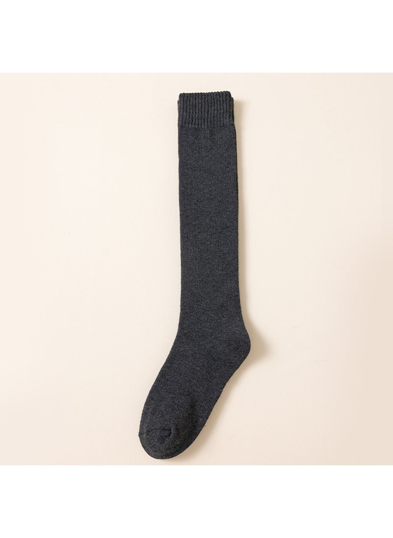 Generic ThickenedWarm Womens Mid-Calf Socks Winter Fleece Circle Comfortable High-Quality Calcetines Elegant Fashion Winter Socks Deep coffee  - Image 4