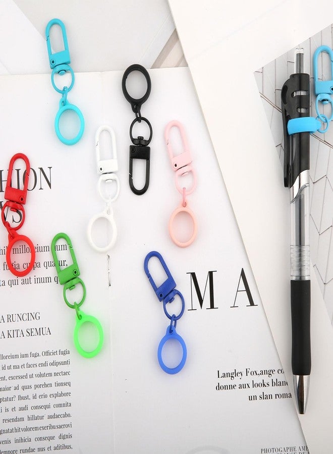 PEUTIER 8pcs Mini Pen Clip with Lobster Clasp, Badge Pen Holder for Lanyard, Pocket Highlighter Pencil Pen Holder Clip for Badge Reel Accessories, Pen Grip Converter for Nurse Storing Pen Small Items - Image 4