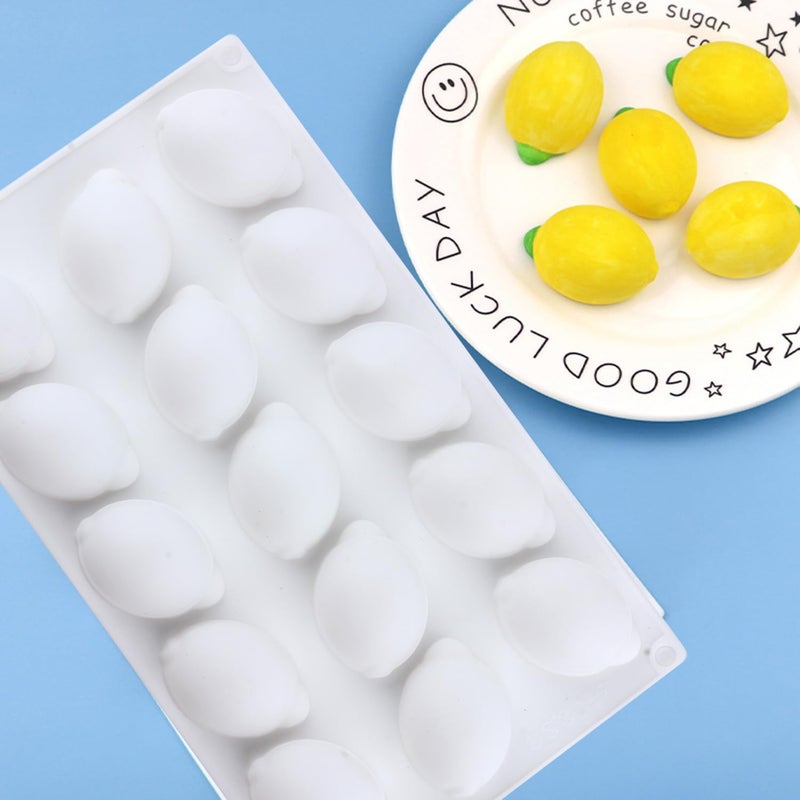 YIMINGMOLD 15 Cavity Lemons Silicone Chocolate Molds Lemon Mold For Chocolate Baking Mousse Cake - Image 4