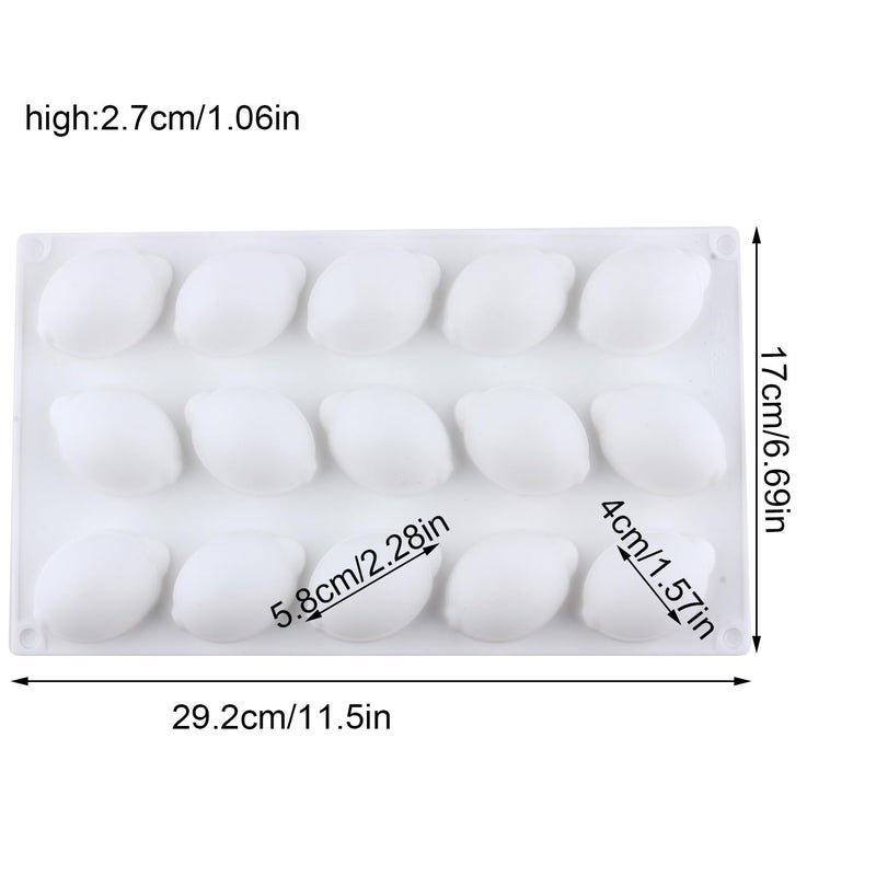 YIMINGMOLD 15 Cavity Lemons Silicone Chocolate Molds Lemon Mold For Chocolate Baking Mousse Cake - Image 2
