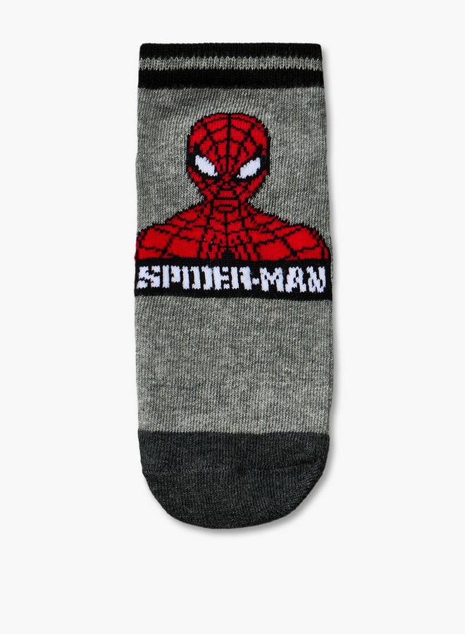 MARVEL Pack Of 5 Ankle Length Boys Socks With Spider-Man Print - Image 5