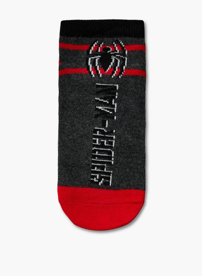 MARVEL Pack Of 5 Ankle Length Boys Socks With Spider-Man Print - Image 3