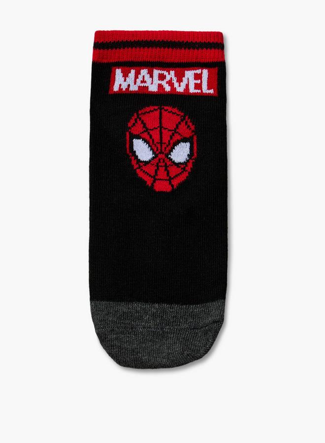 MARVEL Pack Of 5 Ankle Length Boys Socks With Spider-Man Print - Image 4