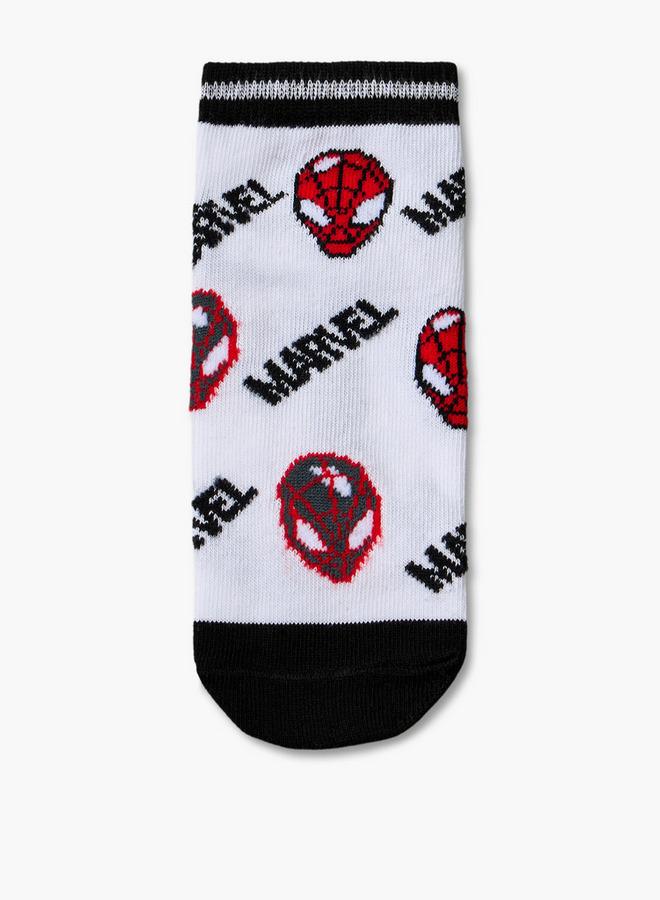 MARVEL Pack Of 5 Ankle Length Boys Socks With Spider-Man Print - Image 2