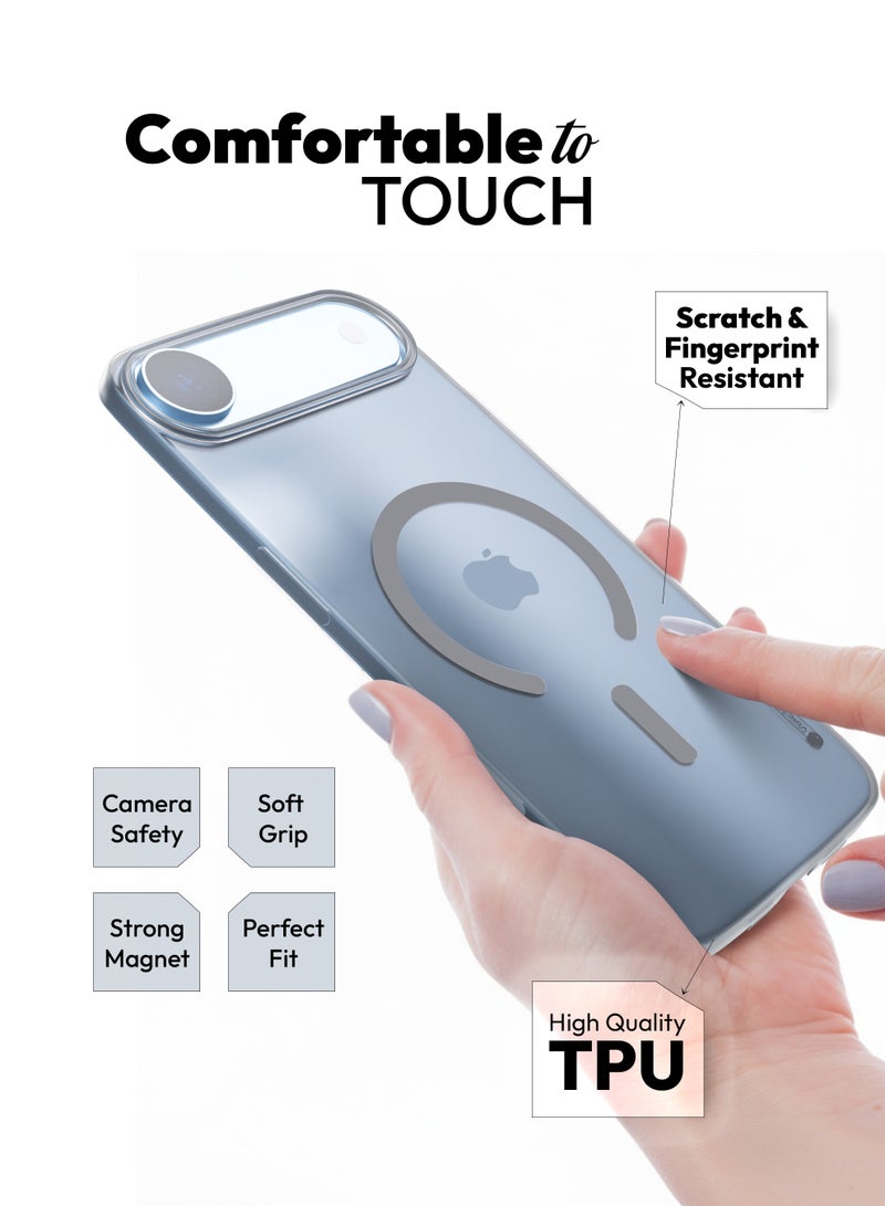 رعاية كبار الشخصيات جراب iPhone 17 Air MagSafe خفيف الوزن وشفاف ومضاد للصدمات مع غطاء حماية قوي مغناطيسي N52 مضاد للاصفرار ومقاوم للخدش والسقوط جراب خلفي رفيع للهاتف المحمول - Image 4