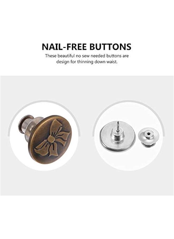 Generic - 12pcs Nail- ons Universal Waistband Expander Jean Expander Extended Buckles Pants Instant ons Jeans Waist ons Detachable Jean Pins Jean Accessory Jean ons - Image 1