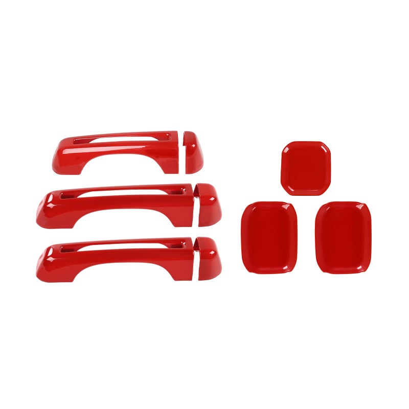 PDKLIN for Jeep JL Tailgate Door Handle Cover Trim Bowl Fit for Jeep Wrangler JL JLU 2018 up 2DR Red Exterior Accessories 6pcs - Image 2