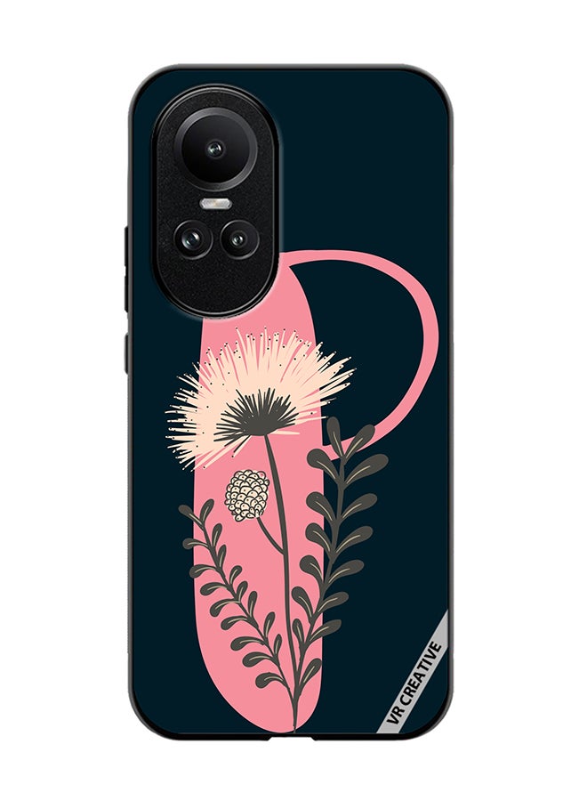 VR CREATIVE Protective Case Cover For Oppo Reno 10 Pro Alphabet P Design Multicolour - Image 1