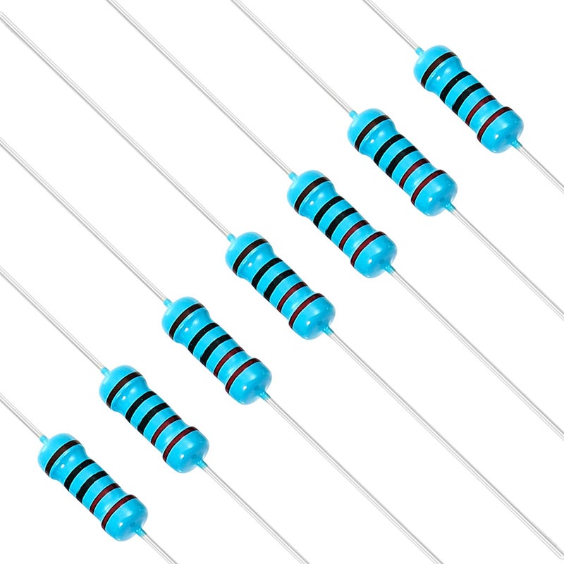 CHANZON 100pcs 1/2W (0.5W) 220 Ω ohm Metal Film Fixed Resistor 0.01 ±1% Tolerance 220R MF Through Hole Resistors Current Limiting Rohs Certificated - Image 1