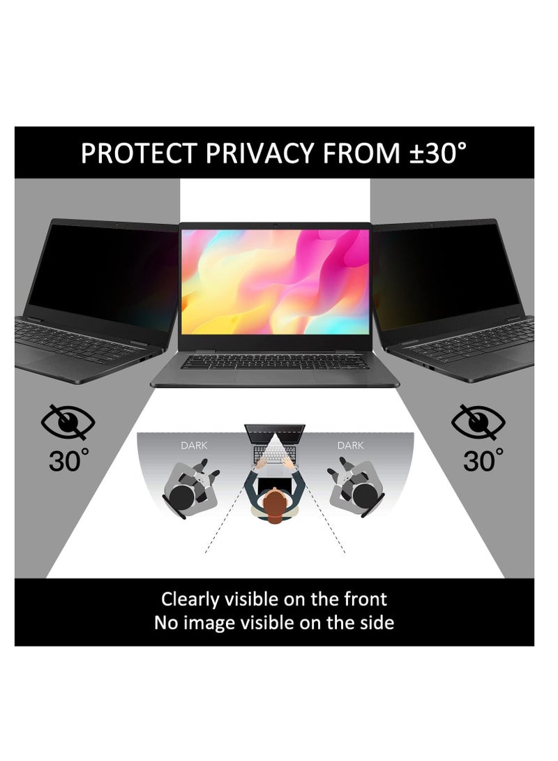 14 inch Laptop Privacy Screen Protector, Removable Anti Blue Light & Anti Glare Screen Filter Compatible with 14" Lenovo/HP Envy/Dell/Acer/Asus/Thinkpad with 16:9 Aspect Ratio  - Image 2
