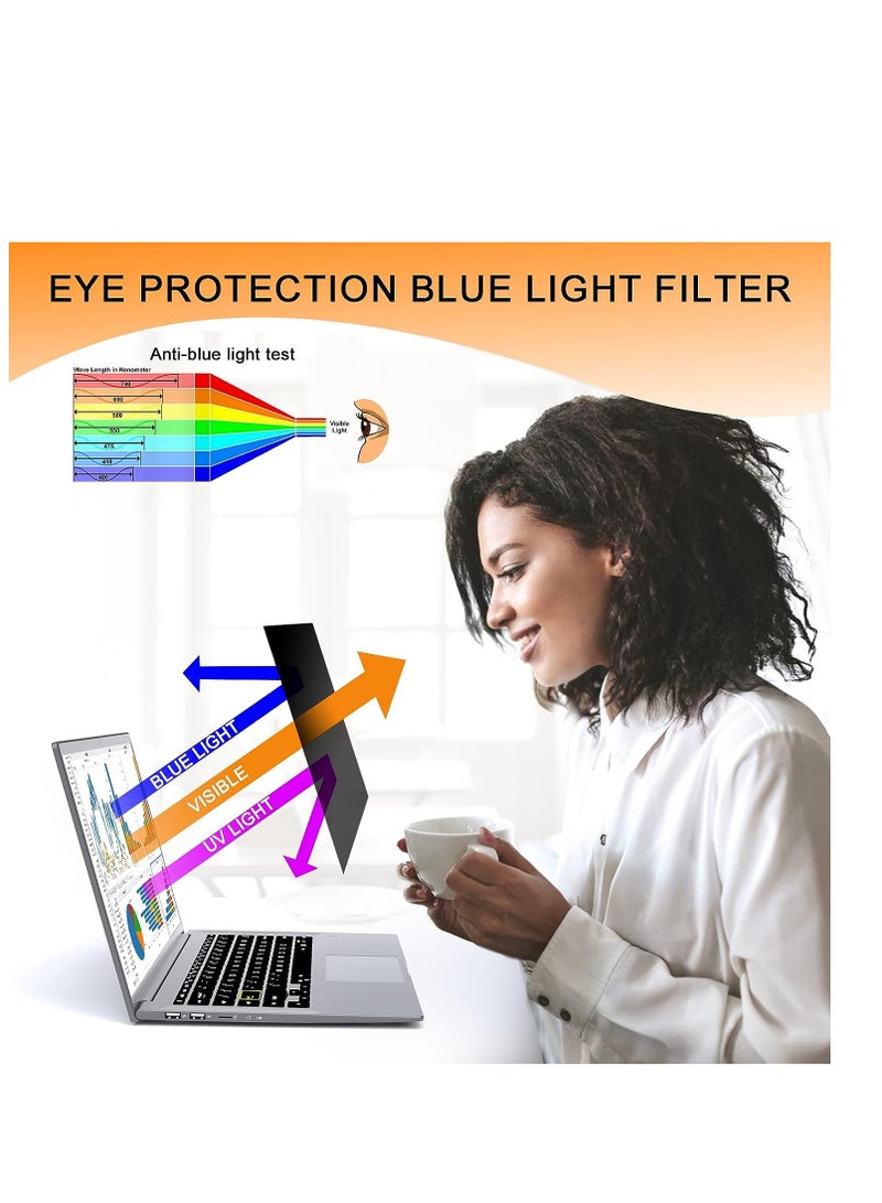 14 inch Laptop Privacy Screen Protector, Removable Anti Blue Light & Anti Glare Screen Filter Compatible with 14" Lenovo/HP Envy/Dell/Acer/Asus/Thinkpad with 16:9 Aspect Ratio  - Image 4