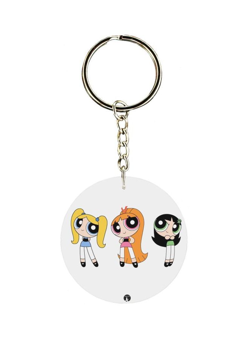 Power Puff Girls Printed Keychain