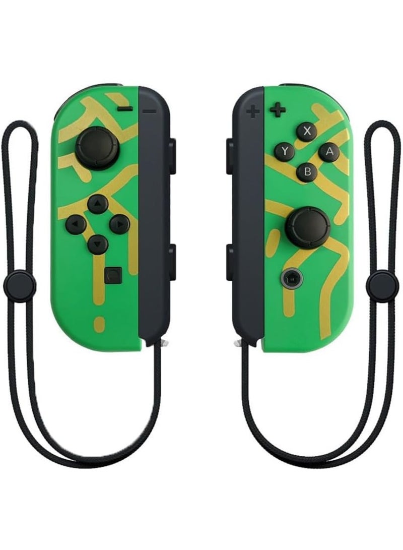 Joy Cons Wireless Controller for Nintendo Switch, L/R Controllers Replacement Compatible with Nintendo Switch/Lite/OLED, Joystick with Wake-up/Screenshot/Dual Vibration (Green) - Image 1