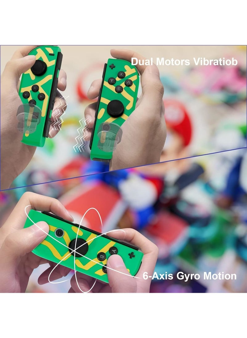 Joy Cons Wireless Controller for Nintendo Switch, L/R Controllers Replacement Compatible with Nintendo Switch/Lite/OLED, Joystick with Wake-up/Screenshot/Dual Vibration (Green) - Image 2