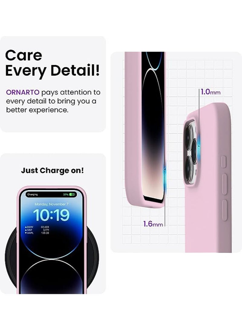 iPhone 15 Pro Max Mobile Case Cover with Soft Liquid Silicone Protection Anti-Scratch Shockproof Accessories Slim Protective Back Cover with Comfortable Hold Touch Feeling and Anti-fingerprint - Image 3