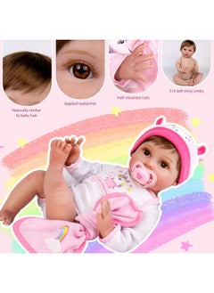 Aori Aori Reborn Baby Dolls - 22 inch Realistic Newborn Baby Girls Lifelike Weighted Baby Girl Dolls Pink Unicorn Real Life Baby Girl Dolls  - Image 3