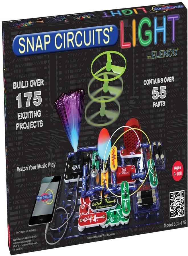 سناب سيركتس مجموعة سناب سيركتس SCL-175 لاستكشاف الإلكترونيات والإضاءة | أكثر من 175 مشروعًا شيقًا في مجالات العلوم والتكنولوجيا والهندسة والرياضيات | دليل مشروع بأربعة ألوان | 55 وحدة سناب | متعة لا حدود لها - Image 1