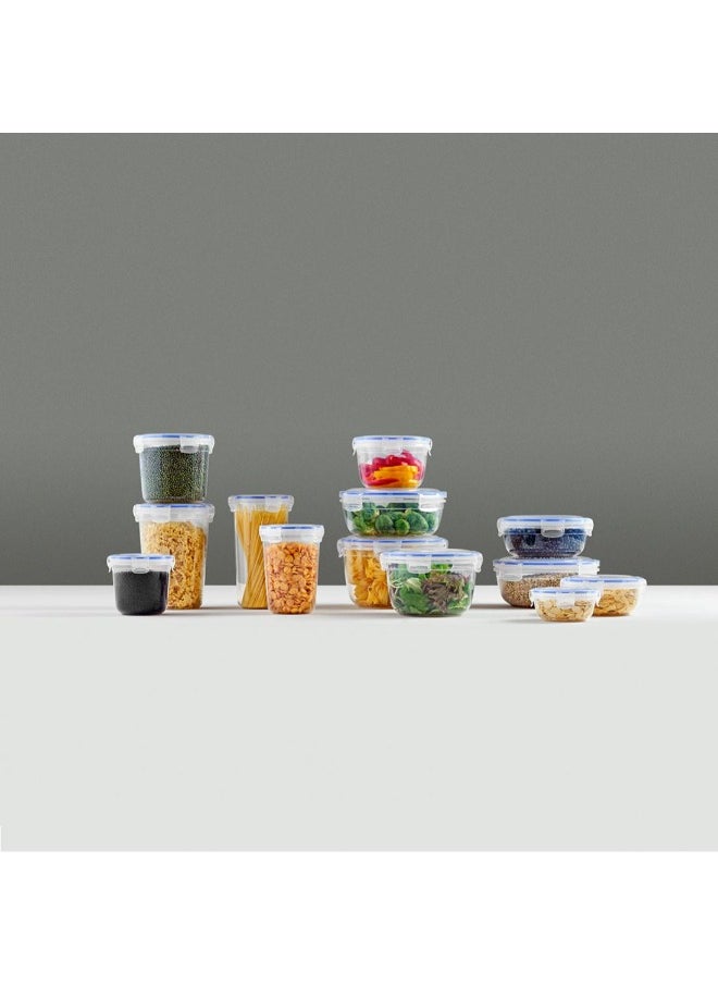Dunia Fresh & Lock Round 3-Piece Plastic Cans Set for Refrigerator with Airtight Lid - Storage Solution - BPA-Free | Lead-Free (625-1200-2100 ML)