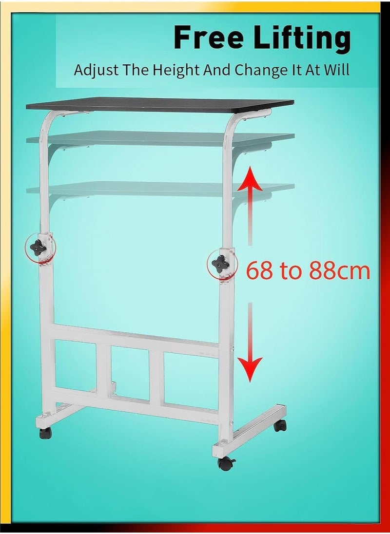 طاولة كمبيوتر مكتبي متحرك قابل للتعديل بقاعدة معدنية مطورة من PPS مع 4 عجلات، مكتب محمول محمول للمنزل والمكتب للعمل والدراسة، طاولة قهوة محمولة قابلة للتحريك فوق السرير بجانب الأريكة (أسود) - pzsku/Z64620BF50295870E759BZ/45/_/1729509553/eb77b674-250c-4c51-b545-d13a89a7054f