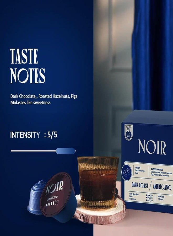 Noir Dark Roast Arabica Coffee Pods – Baba Budangiri Origin, 100% Arabica, Washed Process, Rich Notes of Dark Chocolate, Hazelnut & Figs (Pack of 10) - Image 3