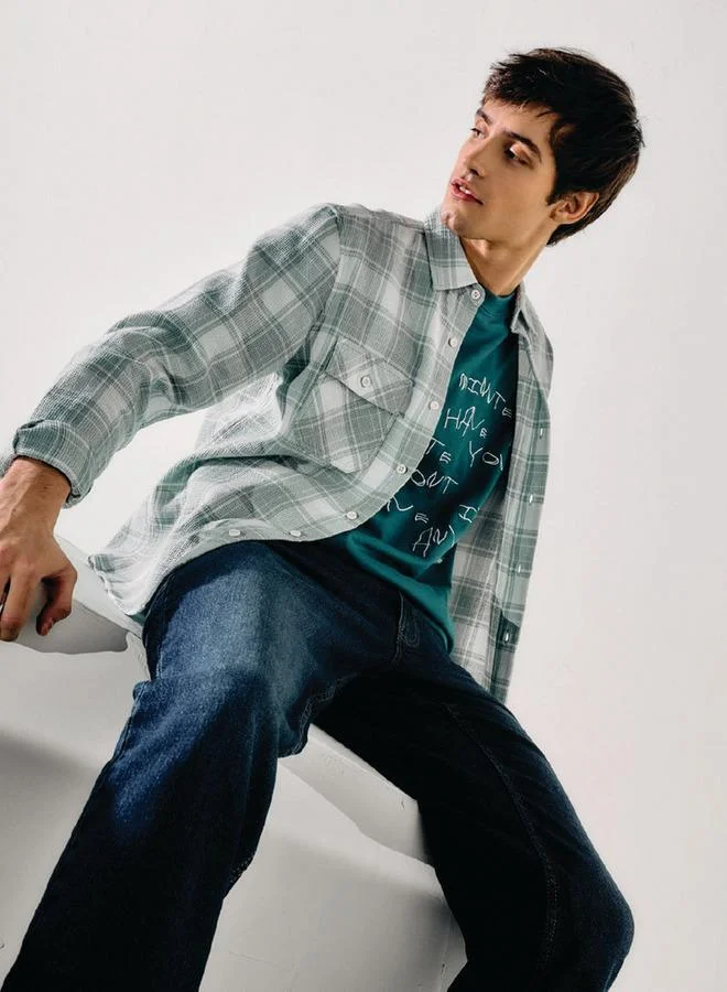 Lee Cooper Checked Shirt with Pockets