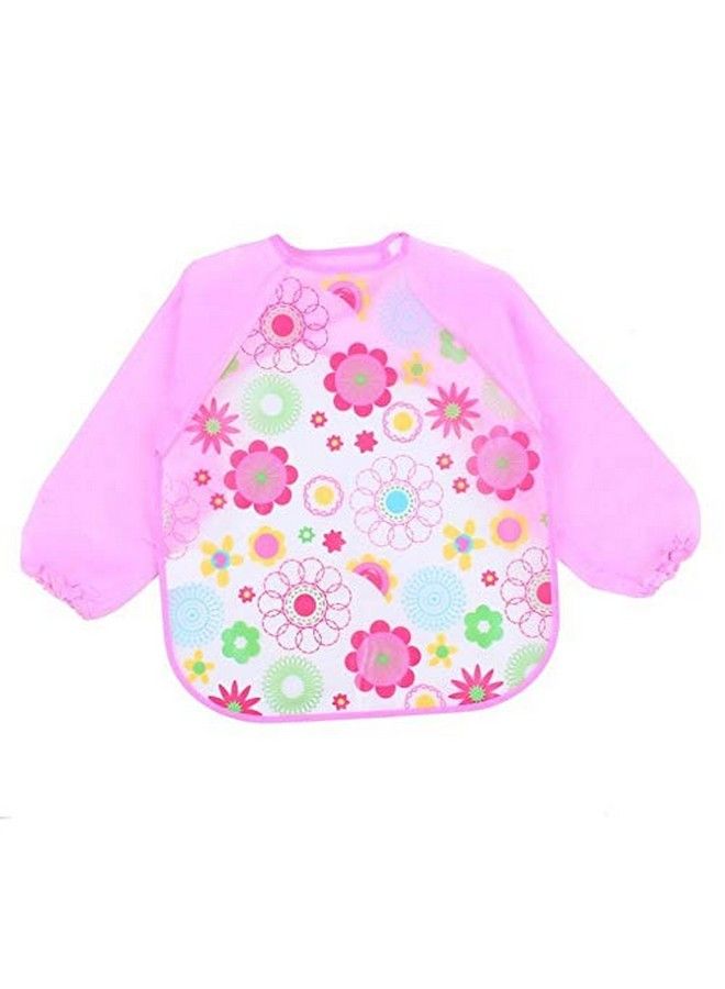 FOK Full Sleeves Washable Waterproof Bib For Babies And Kids Pink Set Of 3 - Image 2