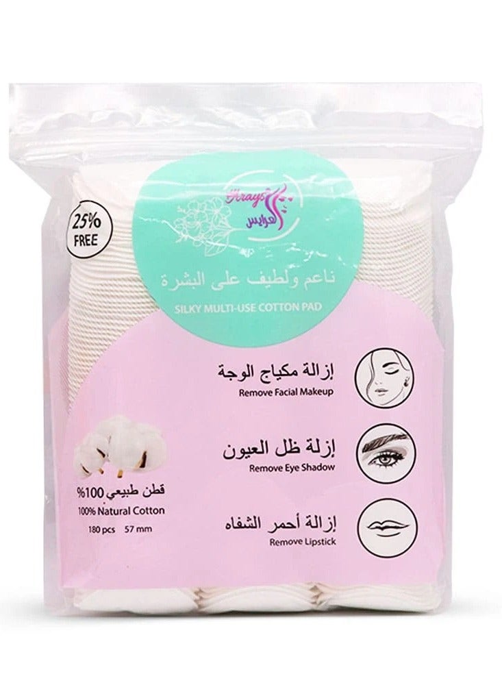 Norsina Micellar Cleansing Water For Normal Skin With Orchid 200 ml With Alarays 100% Natural Cotton Multi-Use 180 Grains  - Image 3