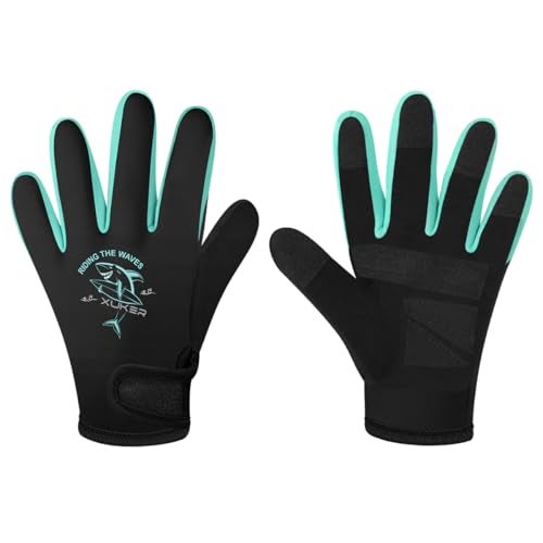 XUKER Neoprene Gloves for Kids, 2mm Wetsuit Dive Gloves Keep Warm for Diving Scuba Kayaking Snorkeling Swimming Water Sports - Image 1