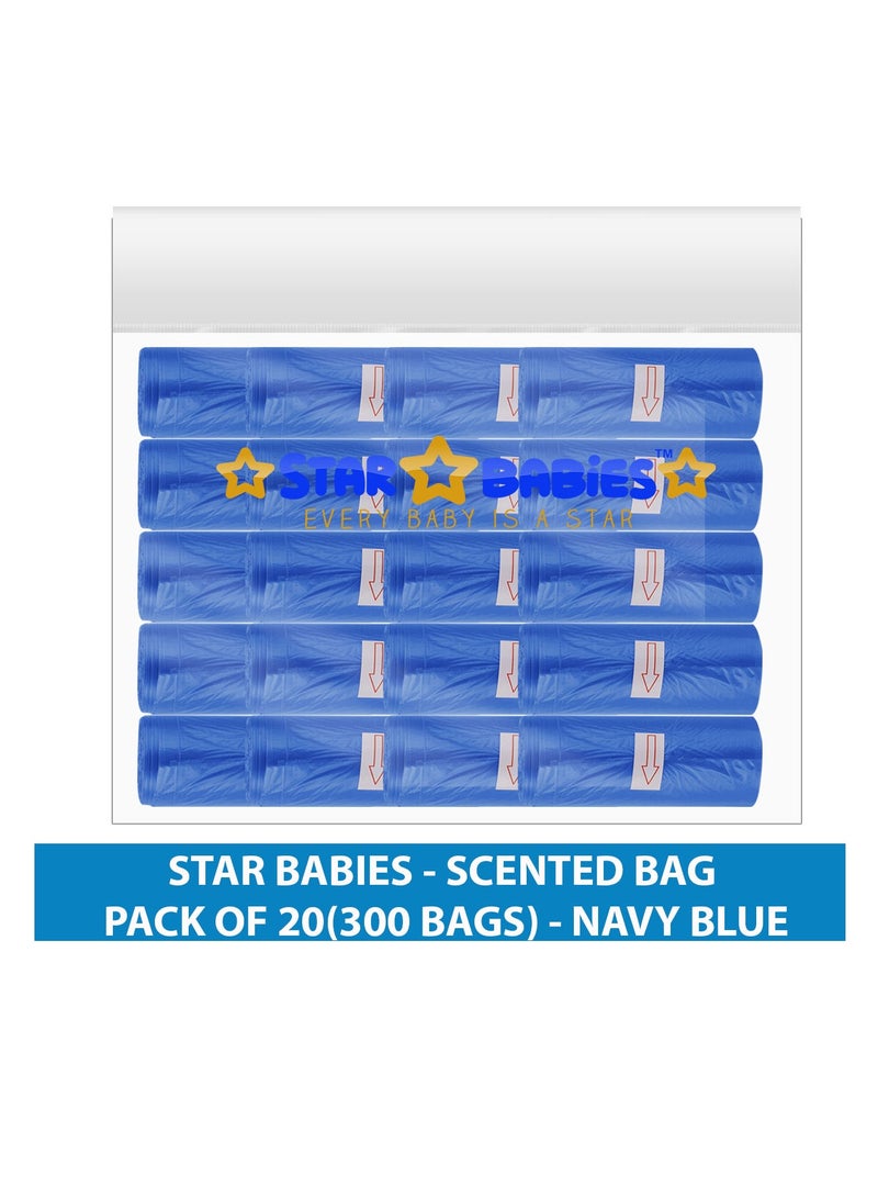 STAR BABiES Star Babies Scented Bag-Pack of 20/225bags - Navy Blue  - Image 2