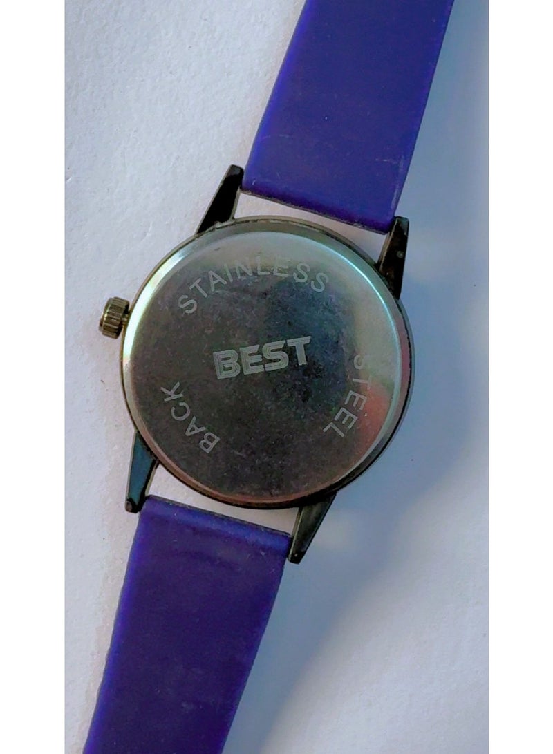 Best Brand New Trendy Blue Silicone Strap Watch - Luxury Faceted Glass Design with Stainless Steel Back and Analog Display - Image 3