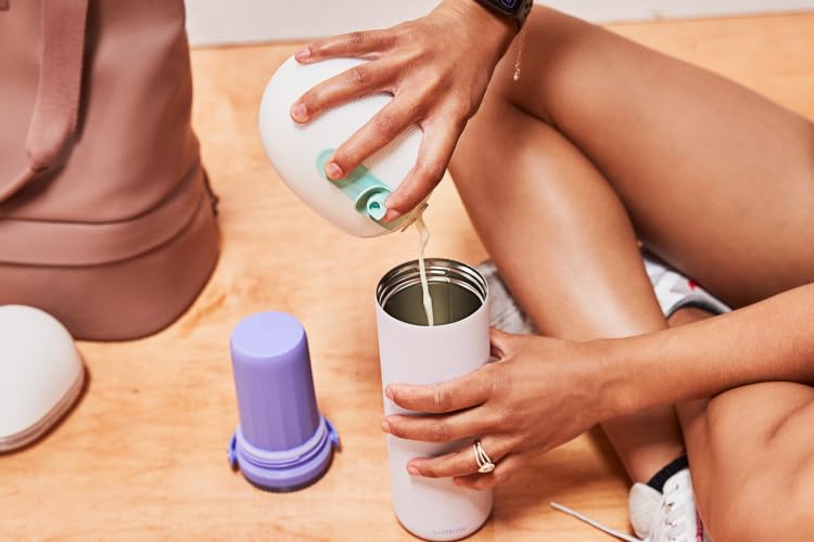 Willow - Portable Breastmilk Cooler - Keeps Breast Milk Cold for 24 Hours - Stainless Steel - Insulated - Reuseable - Breastfeeding Essentials - Storage Container w/Gel Ice Pack - Purple - 16oz