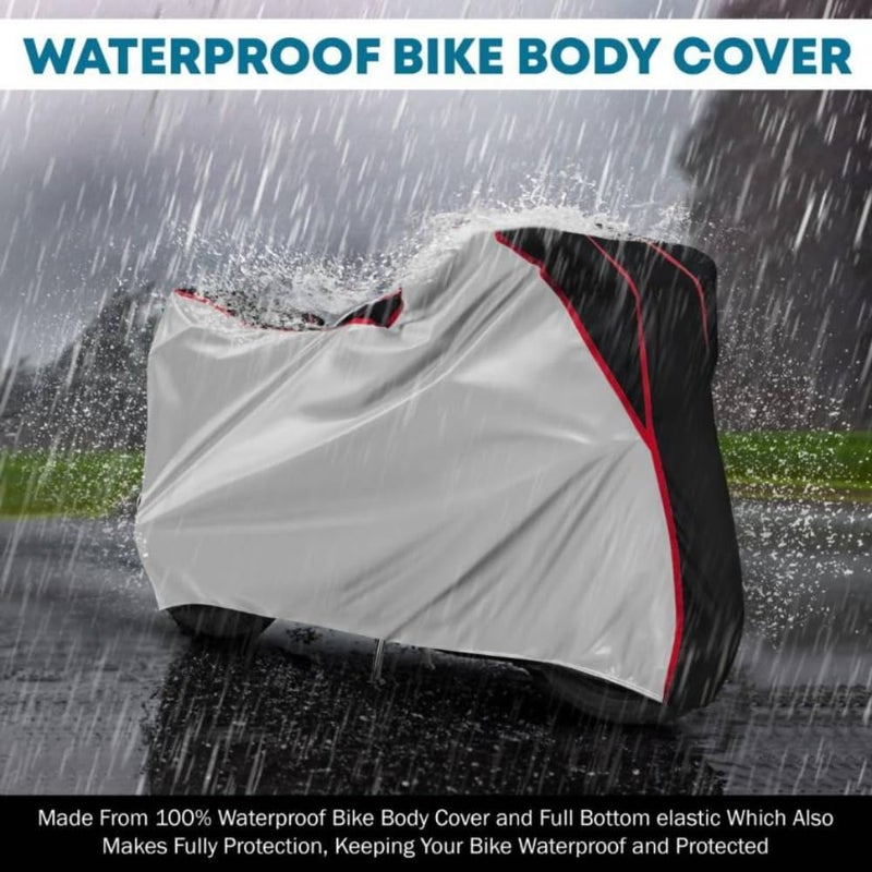 FAVY Waterproof Bike Cover Compatible with TVS Ronin | Dust Proof & UV Protection Bike Body Cover | Wind Proof Elastic Bottom Motorcycle Cover - Image 3