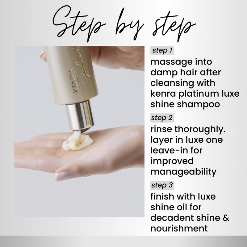 Kenra Professional Platinum Luxe Shine Conditioner | Gold Enriched | Rich, Shine-Enhancing Daily Conditioner | Revitalies for Improved Manageability & Smoothness | All Hair Types | 8.5 fl. Oz - Image 3