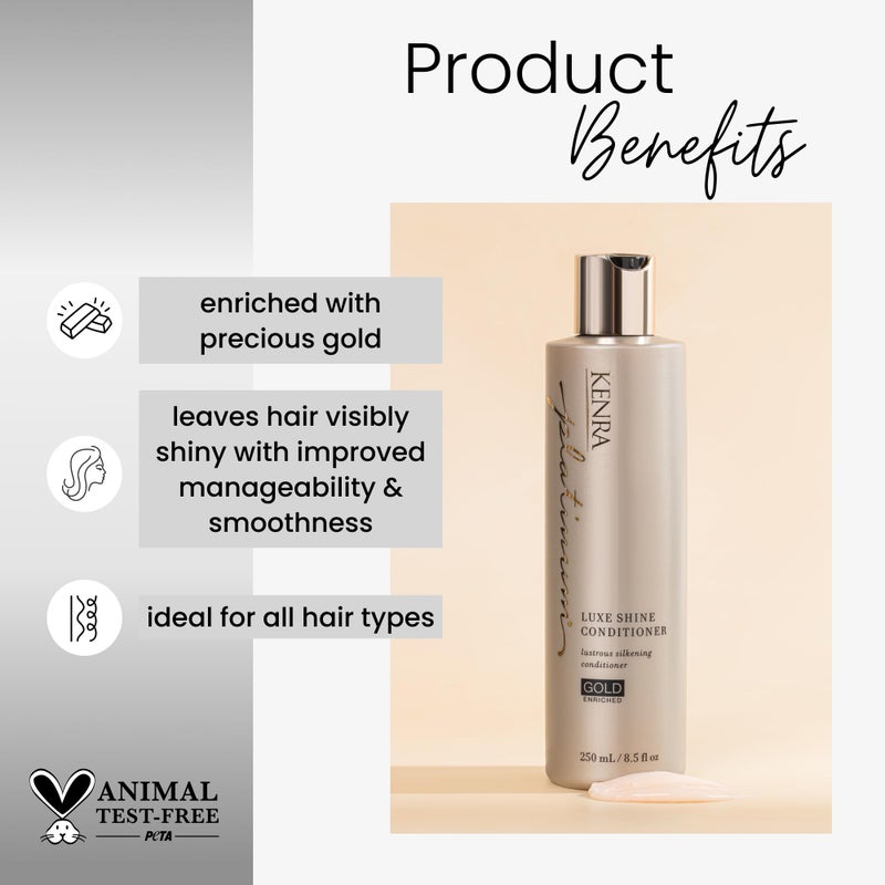 Kenra Professional Platinum Luxe Shine Conditioner | Gold Enriched | Rich, Shine-Enhancing Daily Conditioner | Revitalies for Improved Manageability & Smoothness | All Hair Types | 8.5 fl. Oz - Image 1