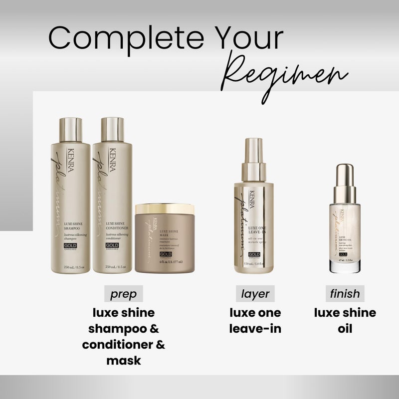 Kenra Professional Platinum Luxe Shine Conditioner | Gold Enriched | Rich, Shine-Enhancing Daily Conditioner | Revitalies for Improved Manageability & Smoothness | All Hair Types | 8.5 fl. Oz - Image 4