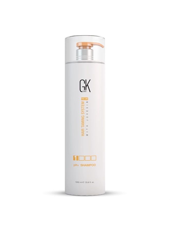 Global Keratin GK HAIR pH+ Pre-Treatment Clarifying Shampoo (33.8 Fl Oz/1000ml) For Preps Hair Deep Cleansing,Removes Impurities -With Aloe Vera, Vitamins & Natural Oils All Hair Types Men and Women  - Image 1