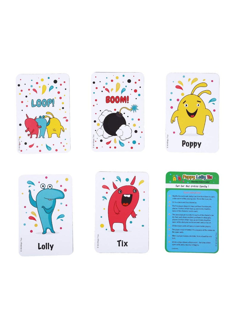 GOODMOOD Poppy Lolly Tix 44 Card Game for Age 4 5 6 7 8 +|2 or More Player Memory Game |Travel Games for Kids Simple & Fun Classic Family Table Games| Easy to Learn Games | Gifts for Kids - Image 3