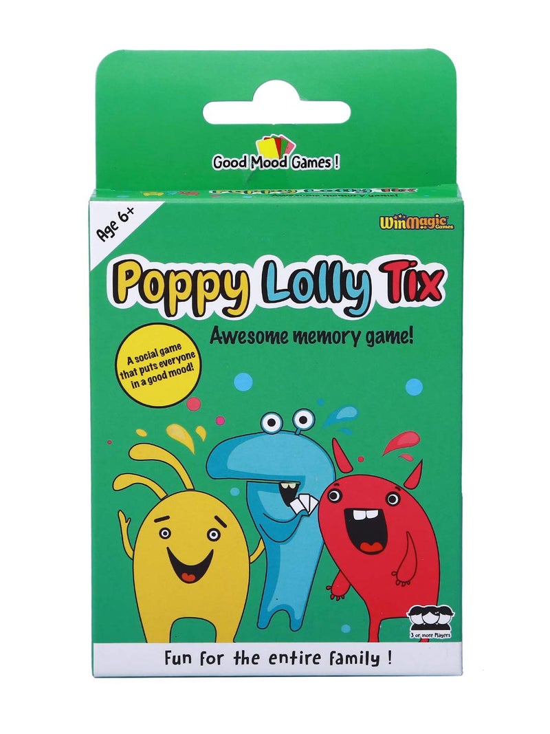 GOODMOOD Poppy Lolly Tix 44 Card Game for Age 4 5 6 7 8 +|2 or More Player Memory Game |Travel Games for Kids Simple & Fun Classic Family Table Games| Easy to Learn Games | Gifts for Kids - Image 1