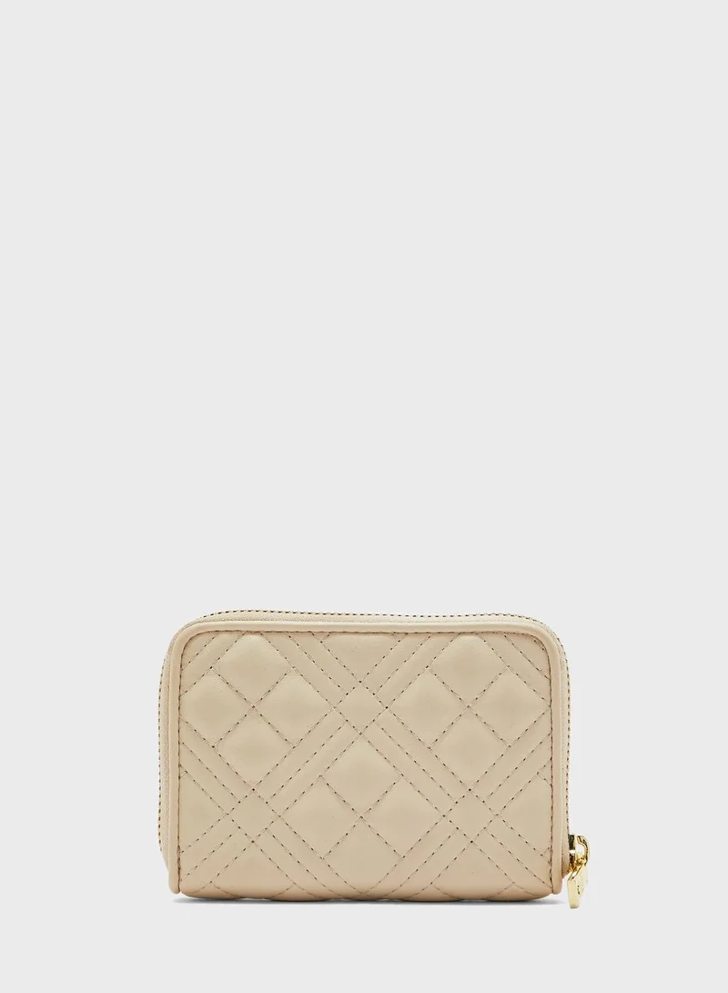 Love Moschino Quilted Zip Detail Purse