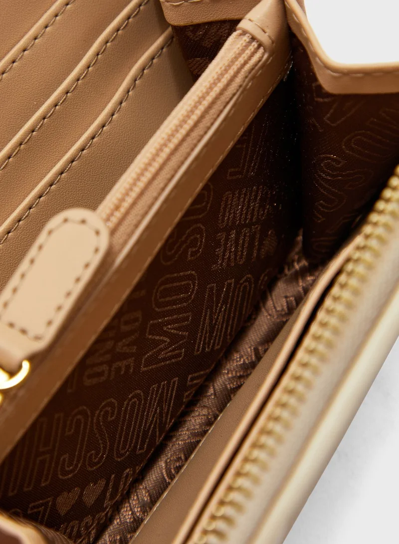 Love Moschino Quilted Zip Detail Purse