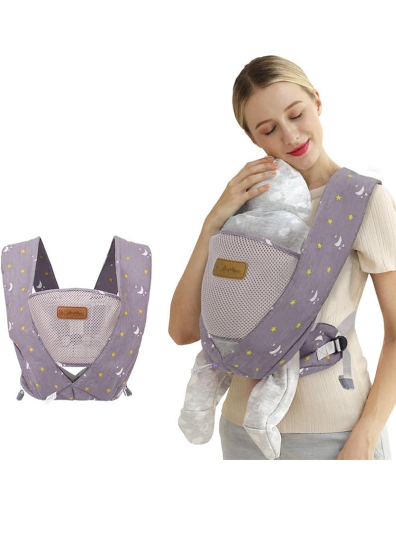Gonice Baby Carrier, Ergonomic Adjustable Infant Front and Back Carrier for Newborn, Portable Cotton Soft Breathable Infant Sling Carrier for Toddlers 3 Months to 3 Years Old  - Image 1