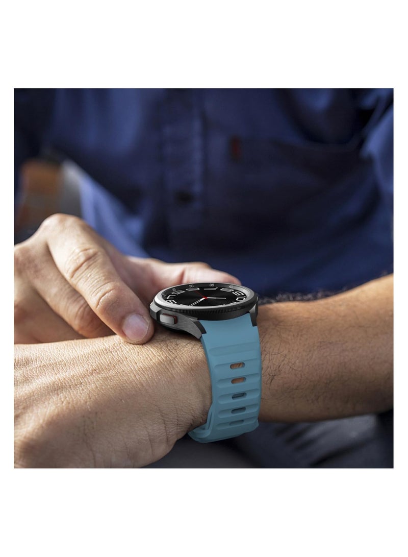 SOLARAE 4 Pcs Bands Compatible with Samsung Galaxy Watch 4 5 6, Silicone Sport Strap Bracelet Replacement Wristband for Men Women, Adjustable Rugged No Gap Band Classic Band - Image 4