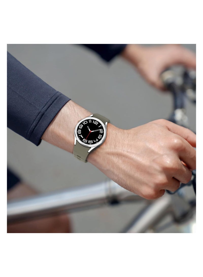 SOLARAE 4 Pcs Bands Compatible with Samsung Galaxy Watch 4 5 6, Silicone Sport Strap Bracelet Replacement Wristband for Men Women, Adjustable Rugged No Gap Band Classic Band - Image 2